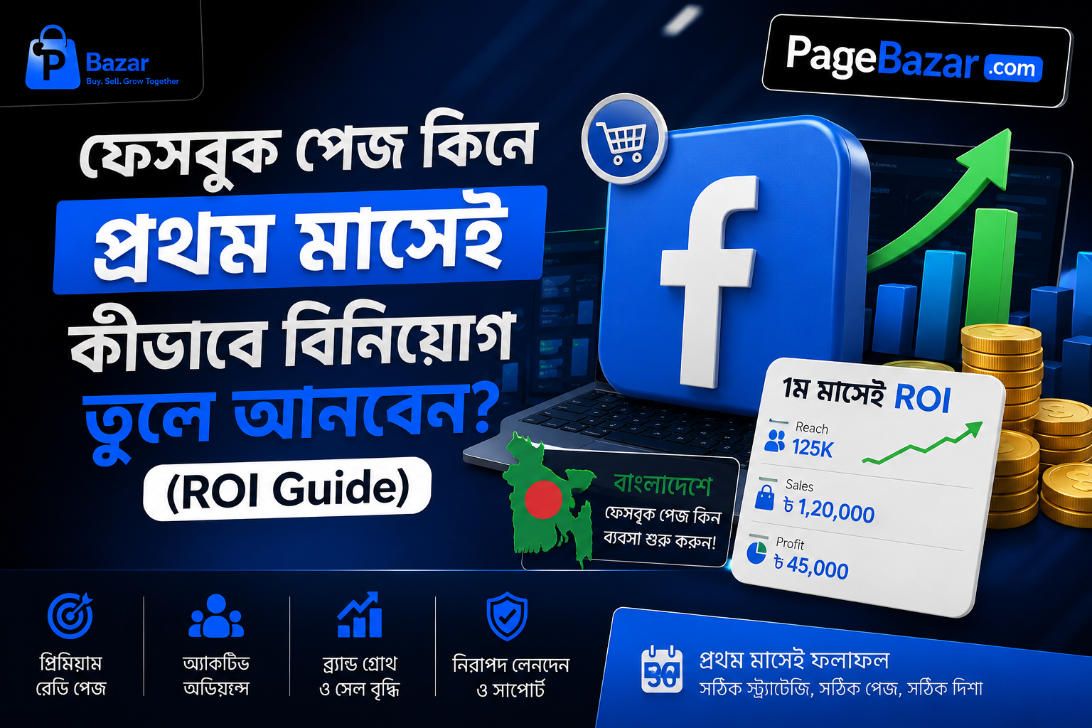 ফেসবুক পেজ কিনে প্রথম মাসেই কীভাবে বিনিয়োগ তুলে আনবেন? (ROI Guide)